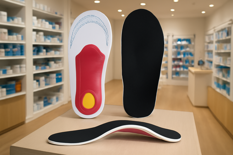Palmilha de Gel Ortopédica – Alívio Imediato para Pisada Pronada + Kit 1 par de protetores para joanete com separador de dedos em silicone(Brinde)!