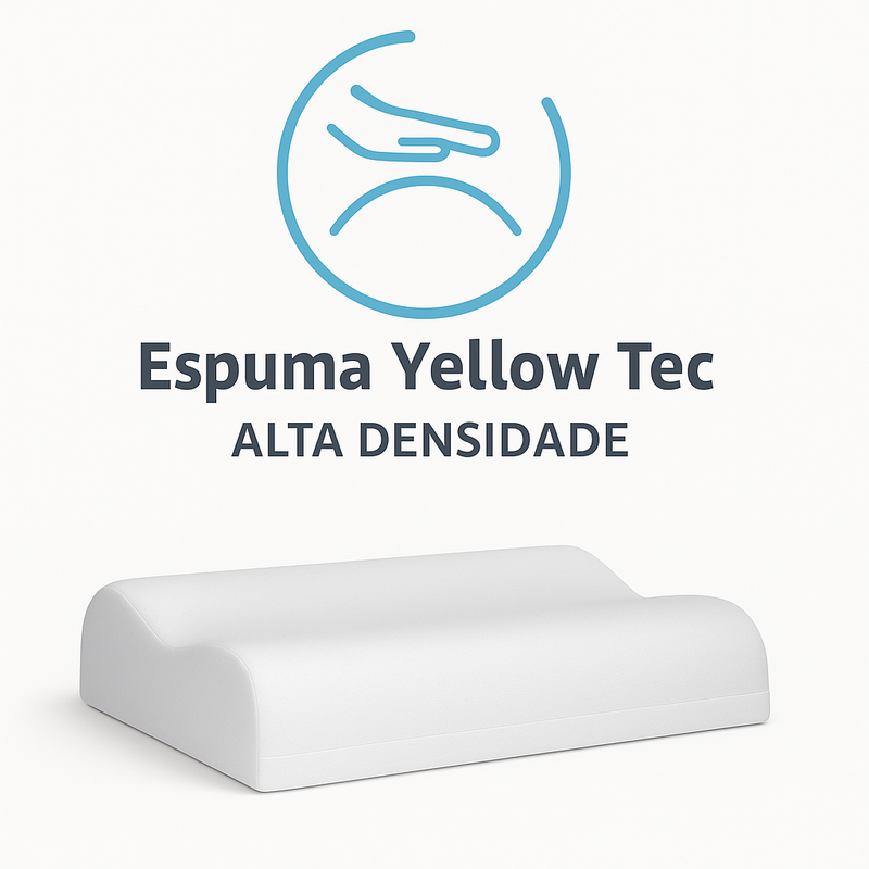 Travesseiro Nasa Ortopédico Cervical Comfort + Mascara de Sono Pesado (Brinde)