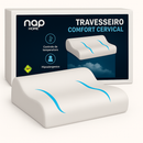 Travesseiro Nasa Ortopédico Cervical Comfort + Mascara de Sono Pesado (Brinde)