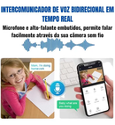 Câmera de Segurança Smart Full HD 1080p Wi-Fi  360 + 2 Adesivo De Monitoramento (Brinde)