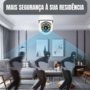 Câmera de Segurança Smart Full HD 1080p Wi-Fi  360 + 2 Adesivo De Monitoramento (Brinde)
