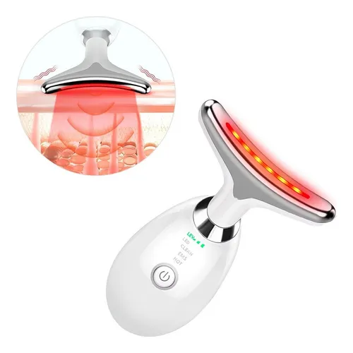 Massageador Rejuvenescedor com LED para Rosto e Pescoço + Fita Mágica Para Skincare (Brinde)