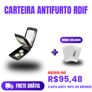 Carteira Antifurto RFID + Capa De Proteção Para Cartão (Brinde!)