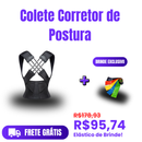 Colete Corretor Postural (ALINHA NA HORA) + Mini Fita Elástica Para Exercícios (Brinde!)