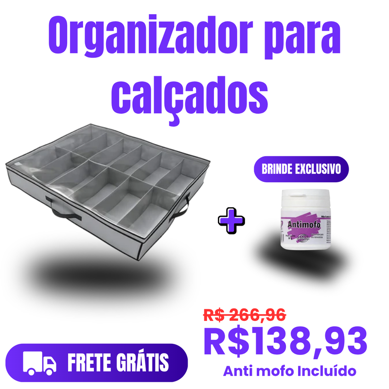 Organizador para calçados +Anti Mofo (Brinde)!