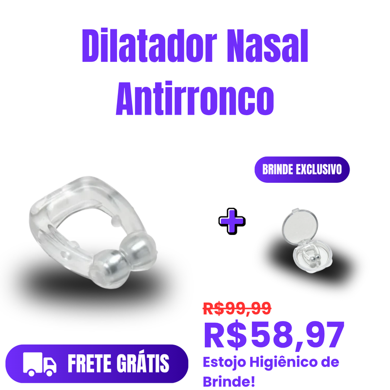 Dilatador Nasal antirronco Durma Melhor + 1x Estojo de proteção higiênico (Brinde!)