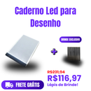 Caderno Led para Desenho + 12 Lápis Grafíte (Brinde)!