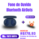 Fone de ouvido Bluetooth Air Dots 3 + Brinde!