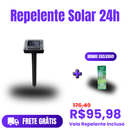 Repelente Solar 24h Ultra Sônico Espanta Pragas + Vela Repelente (Brinde)!