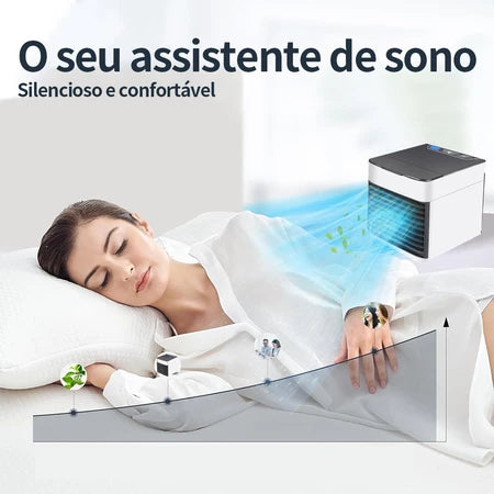Mini ar condicionado portátil + Aromatizante (Brinde)!