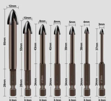 Kit 7 Brocas Indestrutíveis Max Drill + Chave Phillips (Brinde)!