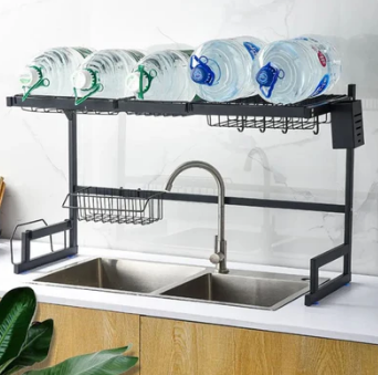 Escorredor de Louças Suspenso Inox + Bucha de louça (BRINDE)!