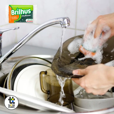 Escorredor de Louças Suspenso Inox + Bucha de louça (BRINDE)!