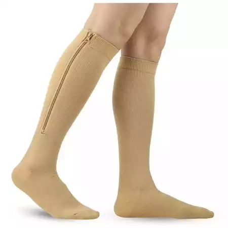Meia de Compressão Adeus Varizes + Creme para as pernas (Brinde)!