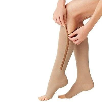 Meia de Compressão Adeus Varizes + Creme para as pernas (Brinde)!