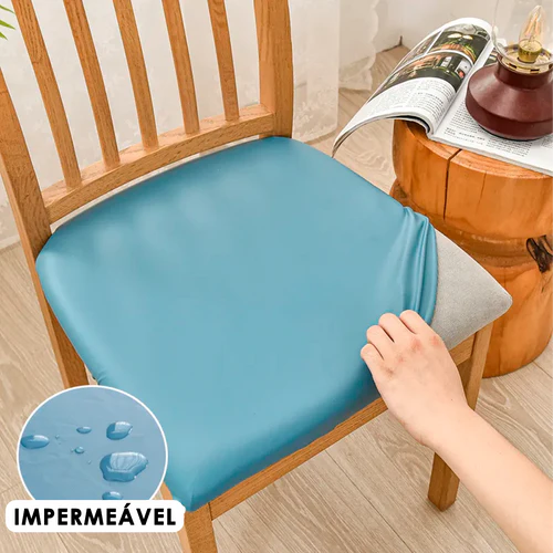 Capas de cadeira em Couro Impermeável + Brinde!