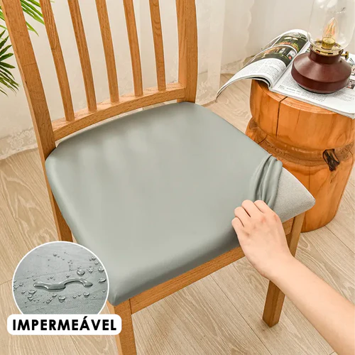 Capas de cadeira em Couro Impermeável + Brinde!