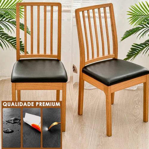 Capas de cadeira em Couro Impermeável + Brinde!