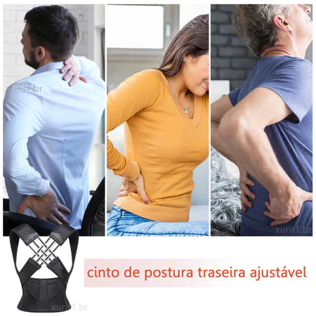 Colete Corretor Postural (ALINHA NA HORA) + Mini Fita Elástica Para Exercícios (Brinde!)