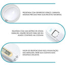 Colher medidora digital + funil (Brinde)!